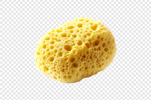 Yellow sponge on a transparent background