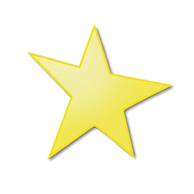 a yellow star with a star on it