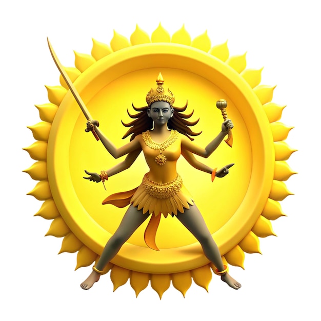 PSD a yellow sun with a woman on the back of it