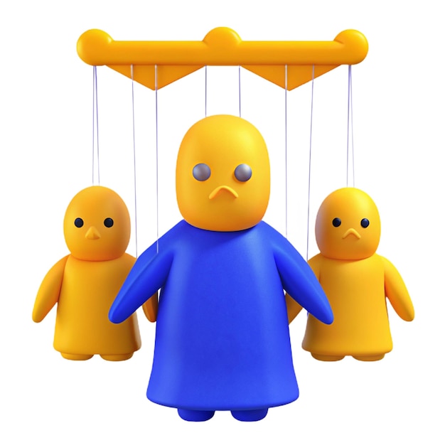 a yellow toy with three small figures on it