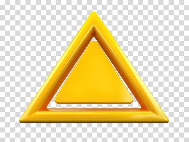 a yellow triangle on a transparent background