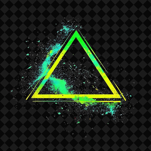 PSD a yellow triangle with green and yellow on it