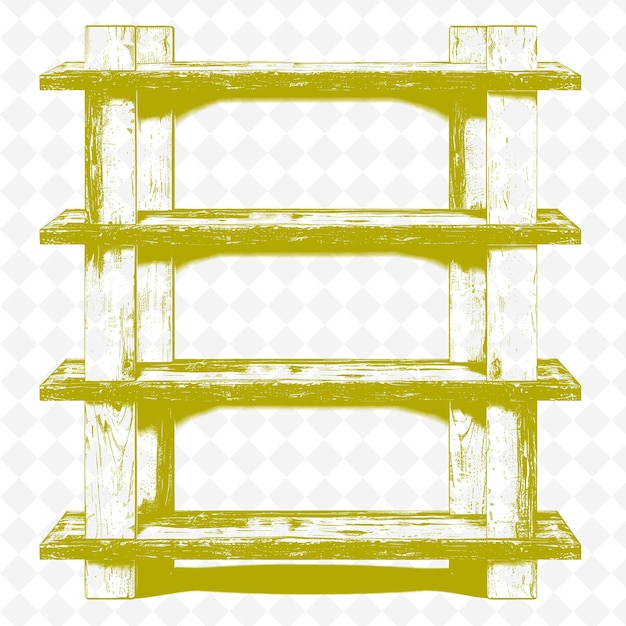 PSD a yellow wooden shelf with the words quot wooden shelves quot on it