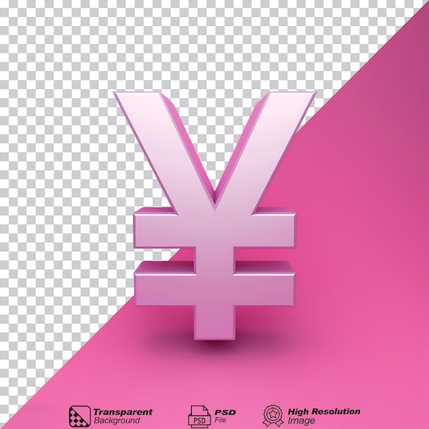 Yen Symbol isolated on transparent background