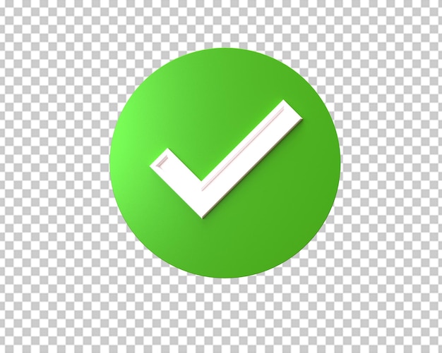 Yes approve green button icon 3d