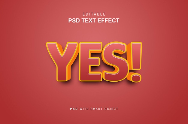 Yes text style effect