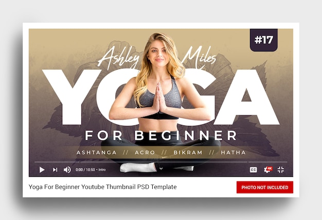 Yoga For Beginner Youtube Channel Thumbnail and Web Banner