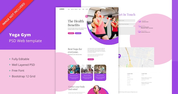 Yoga gym website template