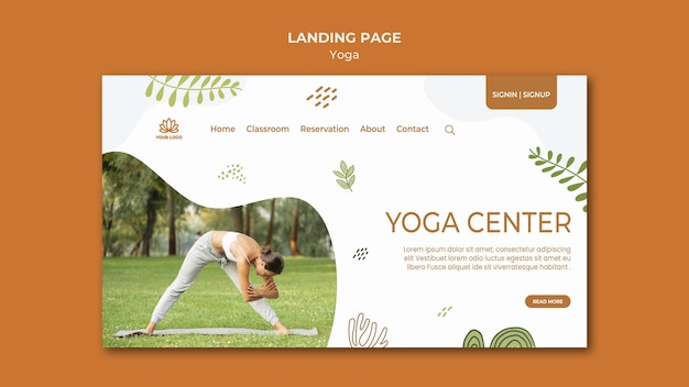 Yoga landing page template