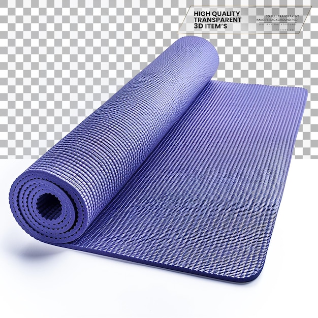 PSD yoga mat for practice on transparent background