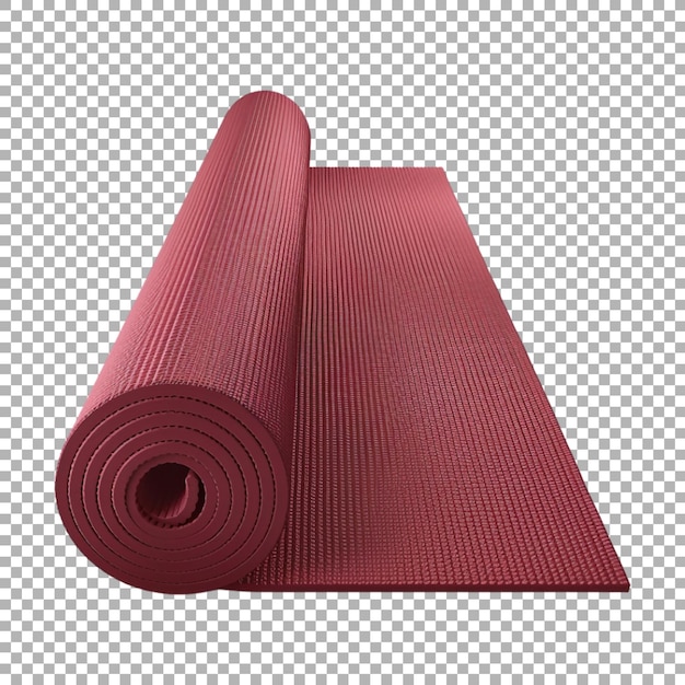 PSD yoga mat on transparent background ai generated