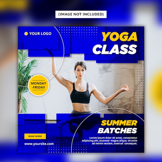 Yoga Social Media Post Banner Template