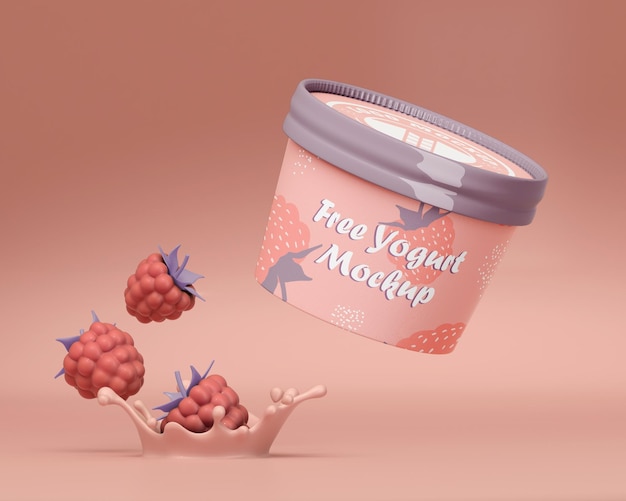 yoghurt mockup template