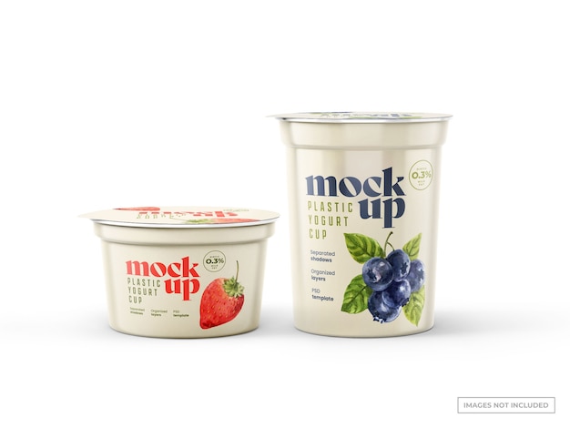 Yogurt Cups Mockups