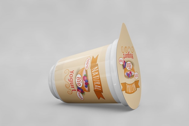 Yogurt packaging mockup