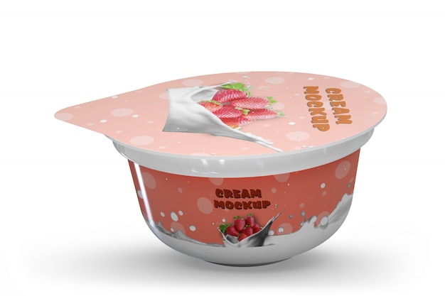 Yogurt packaging mockup