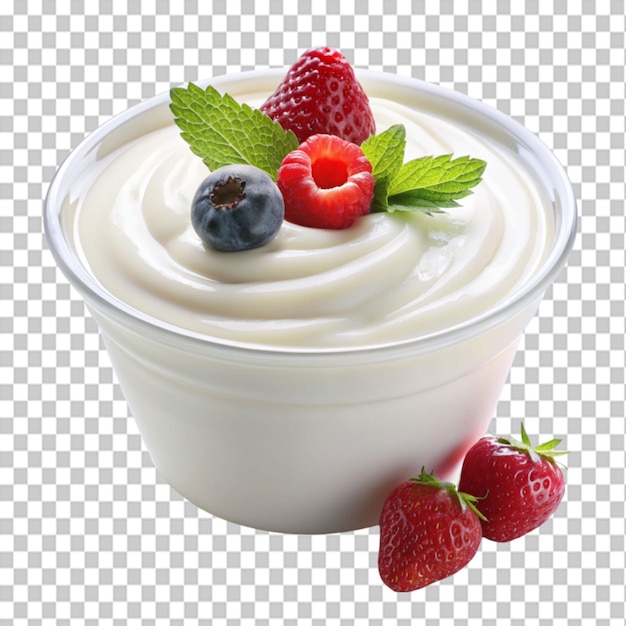 yogurt on transparent background