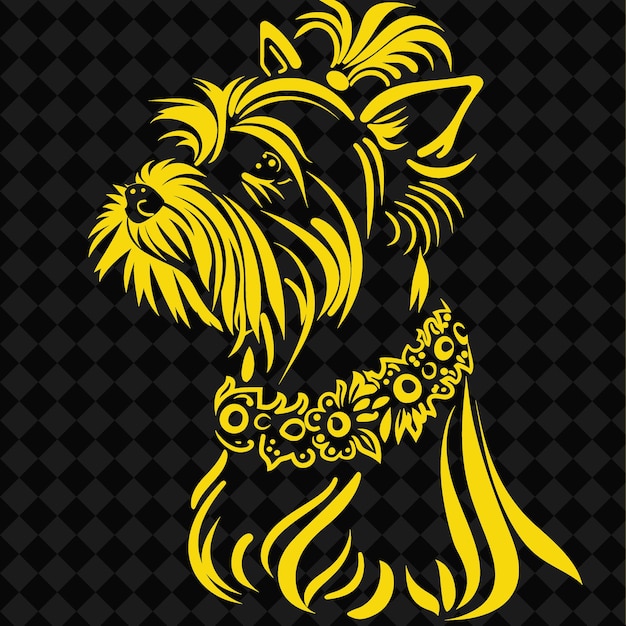 Yorkshire Terrier Icon Dainty Dog Face With a Long Silky Coa Illustration Animal Vector Art Design