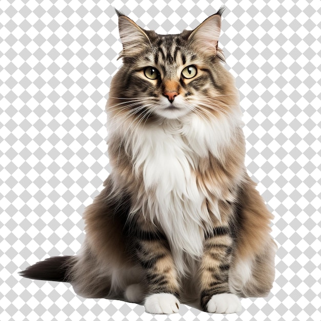 Young cat Isolated on transparent background PSD file format