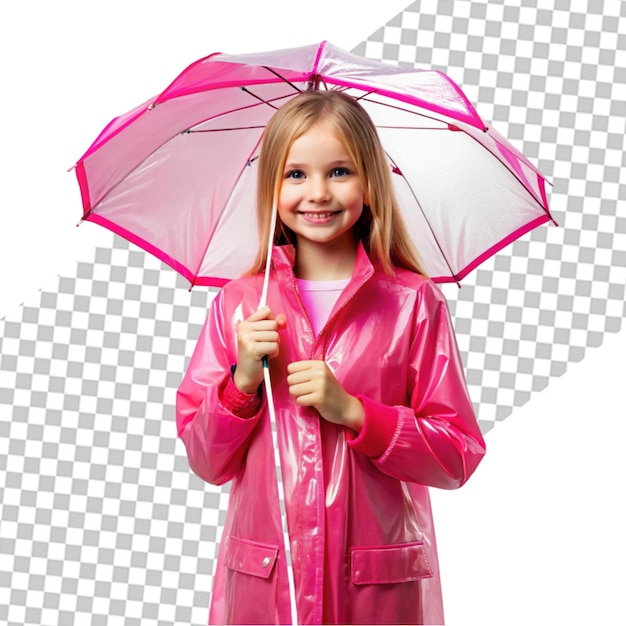 PSD young child enjoying childhood happiness by playing in the puddle of water after rain