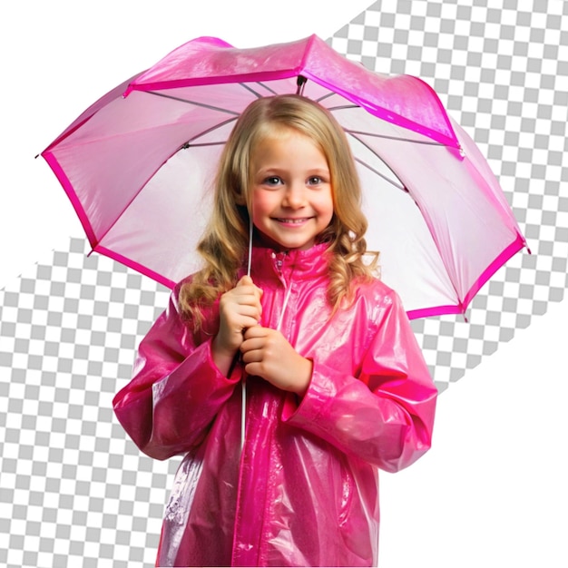 PSD young child enjoying childhood happiness by playing in the puddle of water after rain