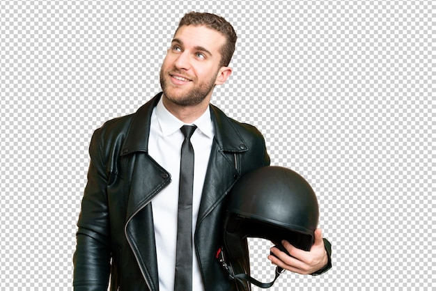 Young handsome blonde man over isolated chroma key background