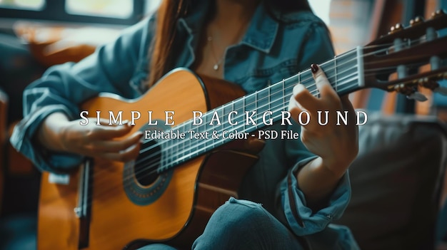 Young hispanic woman musician playing classical guitar at music studio