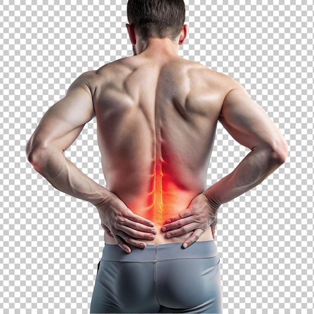 a young man lower back pain