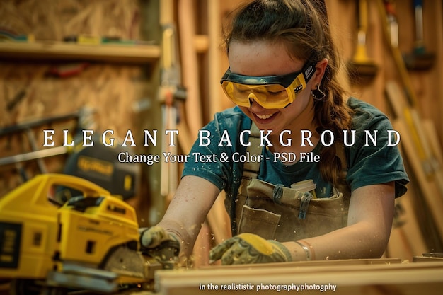 Young Woman Enjoying Carpentry