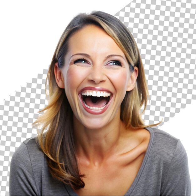 Young womanlooking and laughing