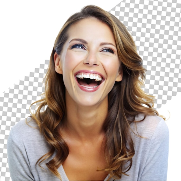 Young womanlooking and laughing