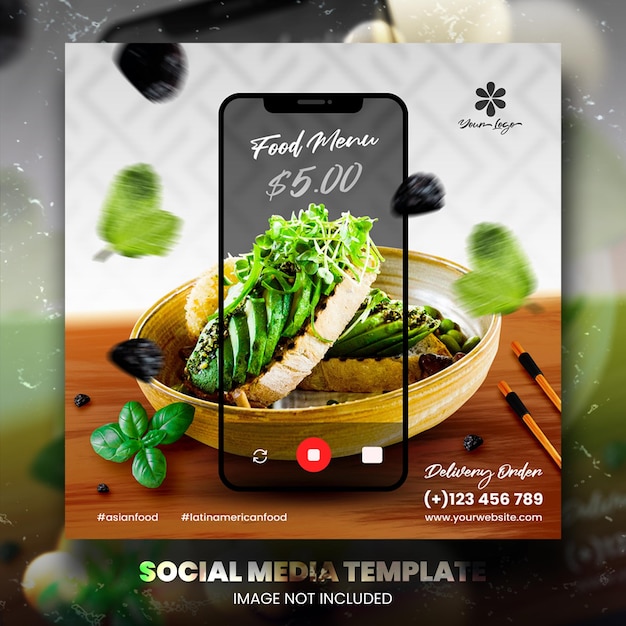 Your Promo Food social media template