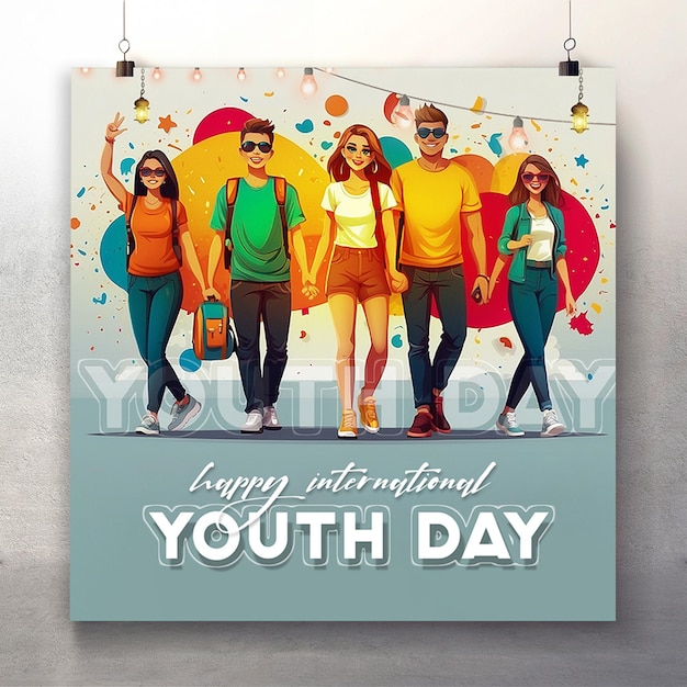 PSD youth day social media instagram post banner template