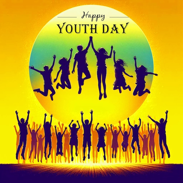 youth day with a yellow background