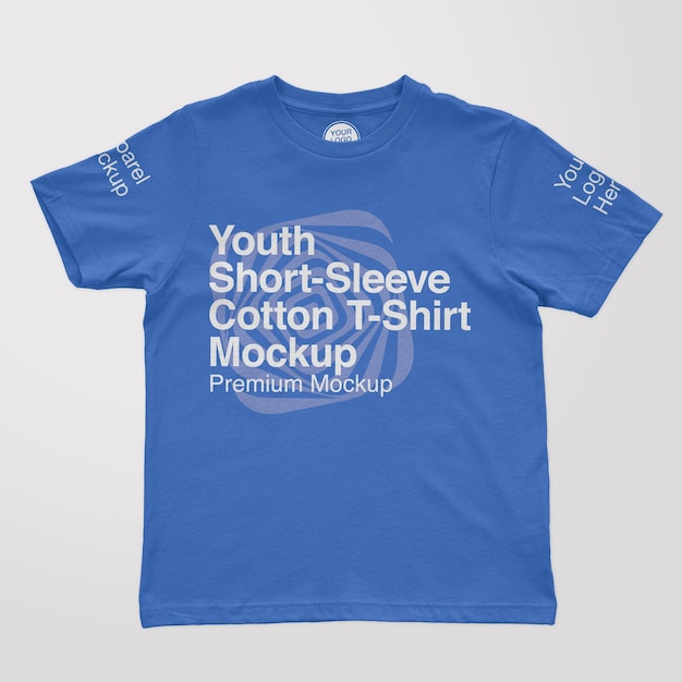 Youth ShortSleeve Cotton TShirt Mockup