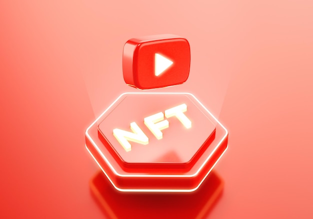 YouTube app icon and NFT Non Fungible Token technology adoption