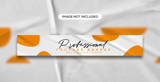 PSD youtube banner channel cover art design with linkedin header social media banner template