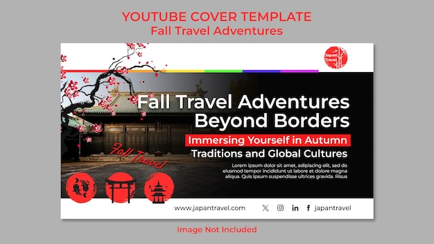 Youtube cover template Japan course travel