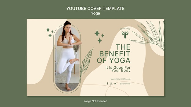 PSD youtube cover template nature yoga meditation earth tone