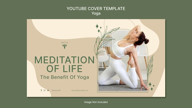 Youtube cover Template Nature Yoga Meditation Earth Tone