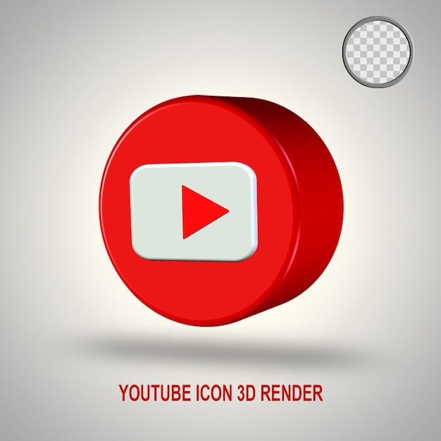 youtube icon 3d render