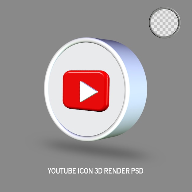 youtube icon 3D render