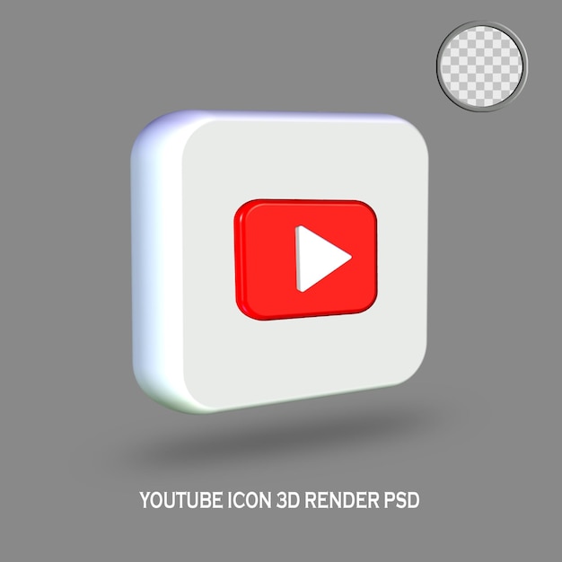 youtube icon 3D render