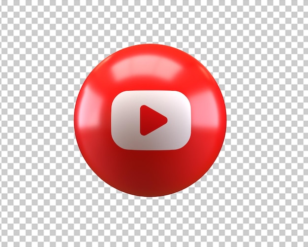 youtube logo 3d icon