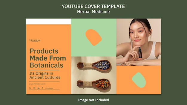 PSD youtube template herbal medicine