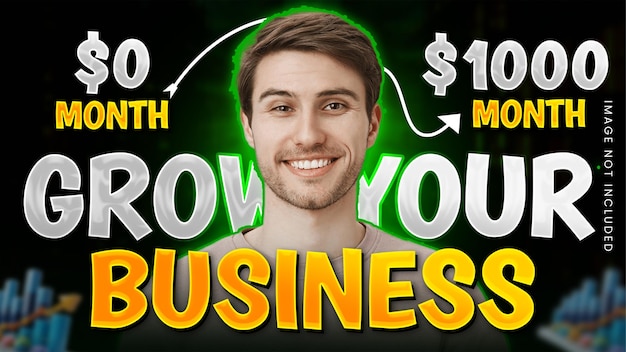 YouTube video thumbnail design background for business video