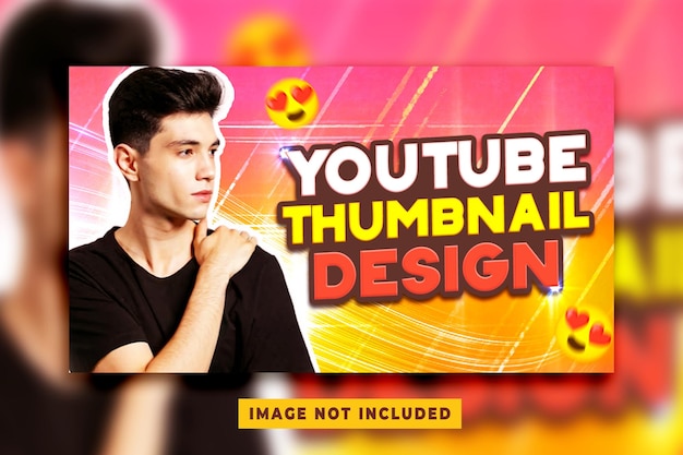 Youtube video thumbnail or web banner template PSD