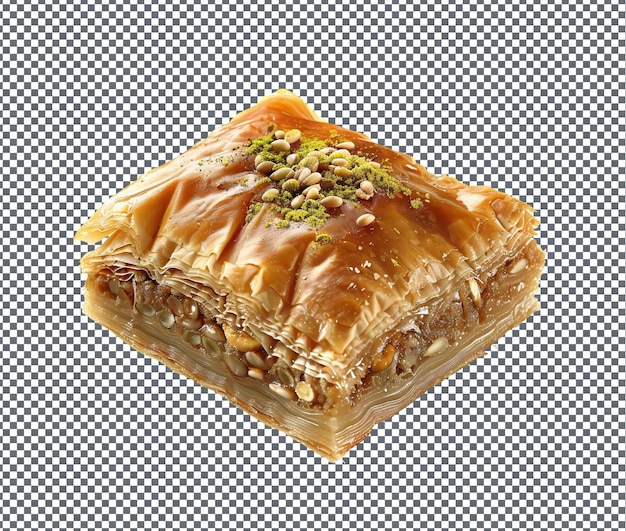 PSD yummy baklava isolated on transparent background