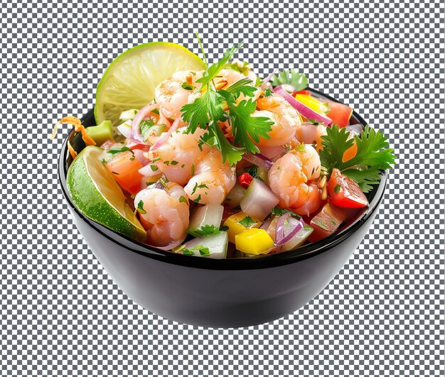 PSD yummy ceviche isolated on transparent background