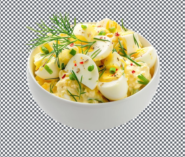 yummy Chilled egg salad isolated on transparent background